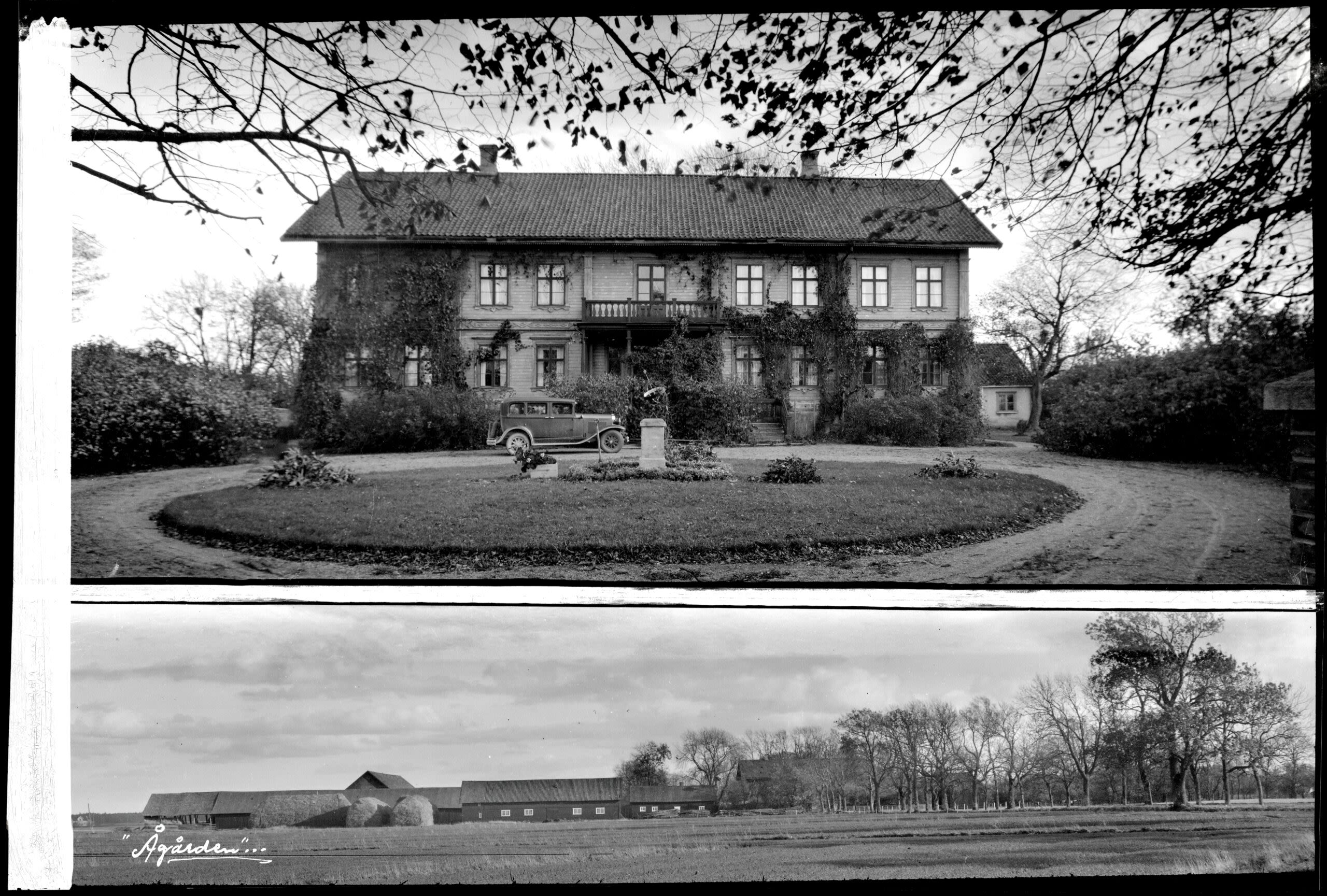 Photo of Ågården manor in 1940s