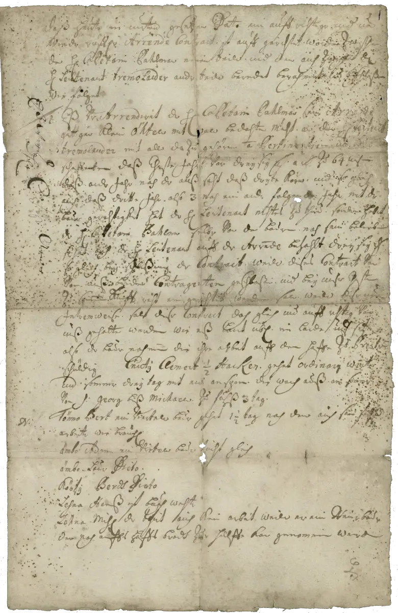 Fragment of the Väike-Öötla manor lease agreement